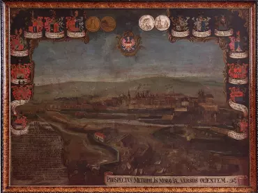Johann Dominik Klein st.: Pohled na Prusy obléhanou Olomouc od jihozápadu, olejomalba z roku 1758. – Rozměrné plátno (139 181 cm) zachycuje jednak pruské bombardování Olomouce, jednak jména a erby nobilitovaných členů olomoucké městské rady udělené do roku 1760.Mezi erby na obraze je rovněž erb Josepha Johanna Nep. Ignaze Janotika, udělený tomuto měšťanovi 22. června 1761, jenž byl zřejmě na obraz domalován, chybí erb Josepha Bernarda du Brueill von Madellon, jenž nebyl členem městské rady. Zamalován byl znak Svaté říše římské národa německého umístěný nad polepšeným znakem města Olomouce, zřejmě v souvislosti se zánikem Svaté říše římské národa německého a vznikem Rakouského císařství roku 1804, popřípadě následkem vzniku rakousko-uherské monarchie roku 1867. Vlastivědné muzeum v Olomouci, inv. č. O 485.